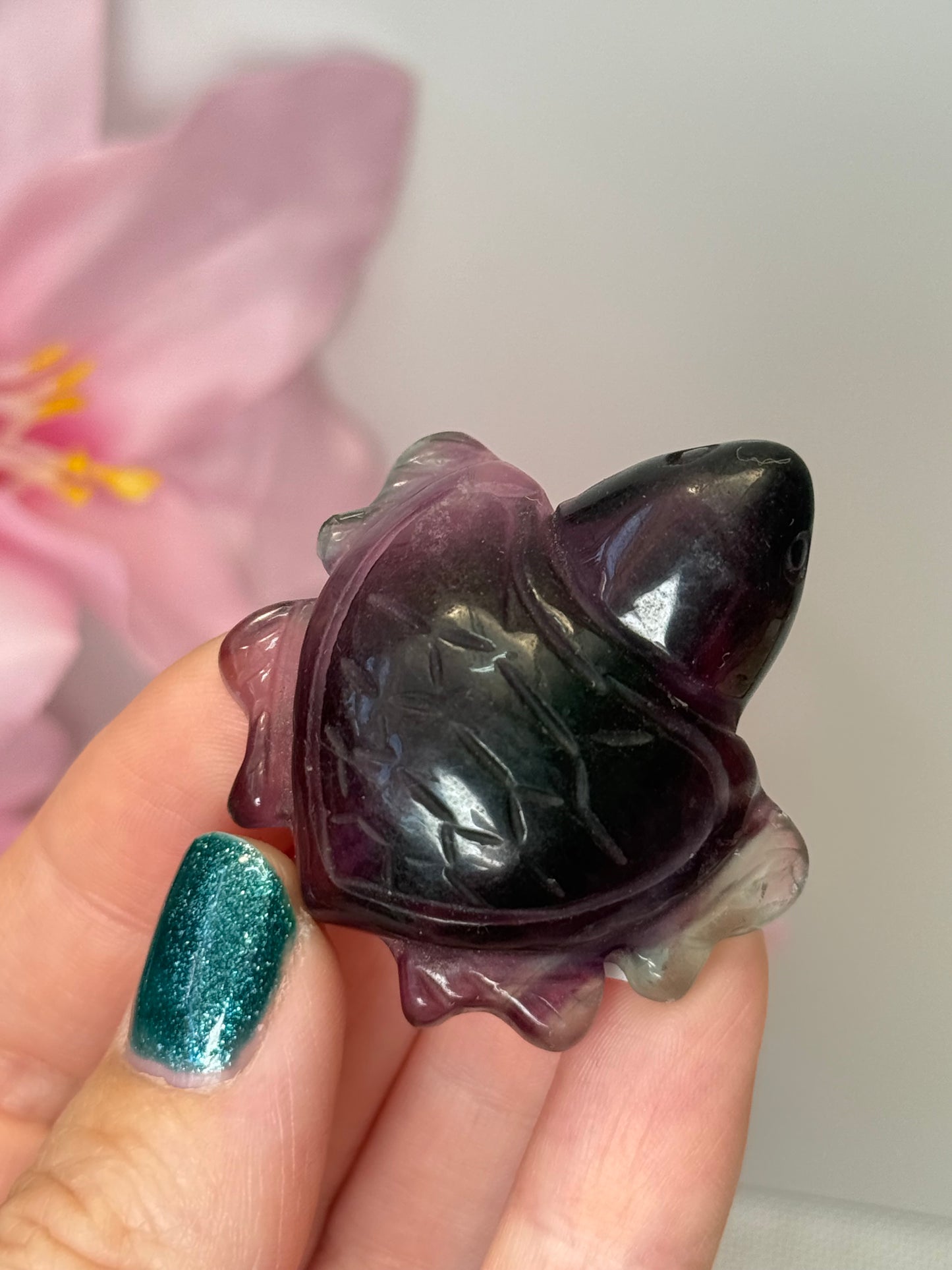 Fluorite Turtle (Minor Damage)