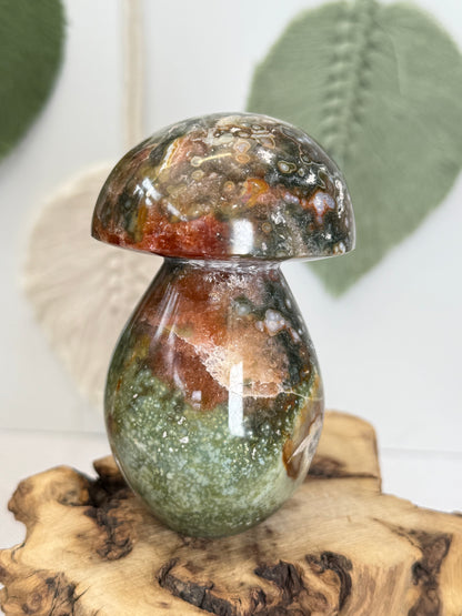 Large Ocean Jasper Mushroom