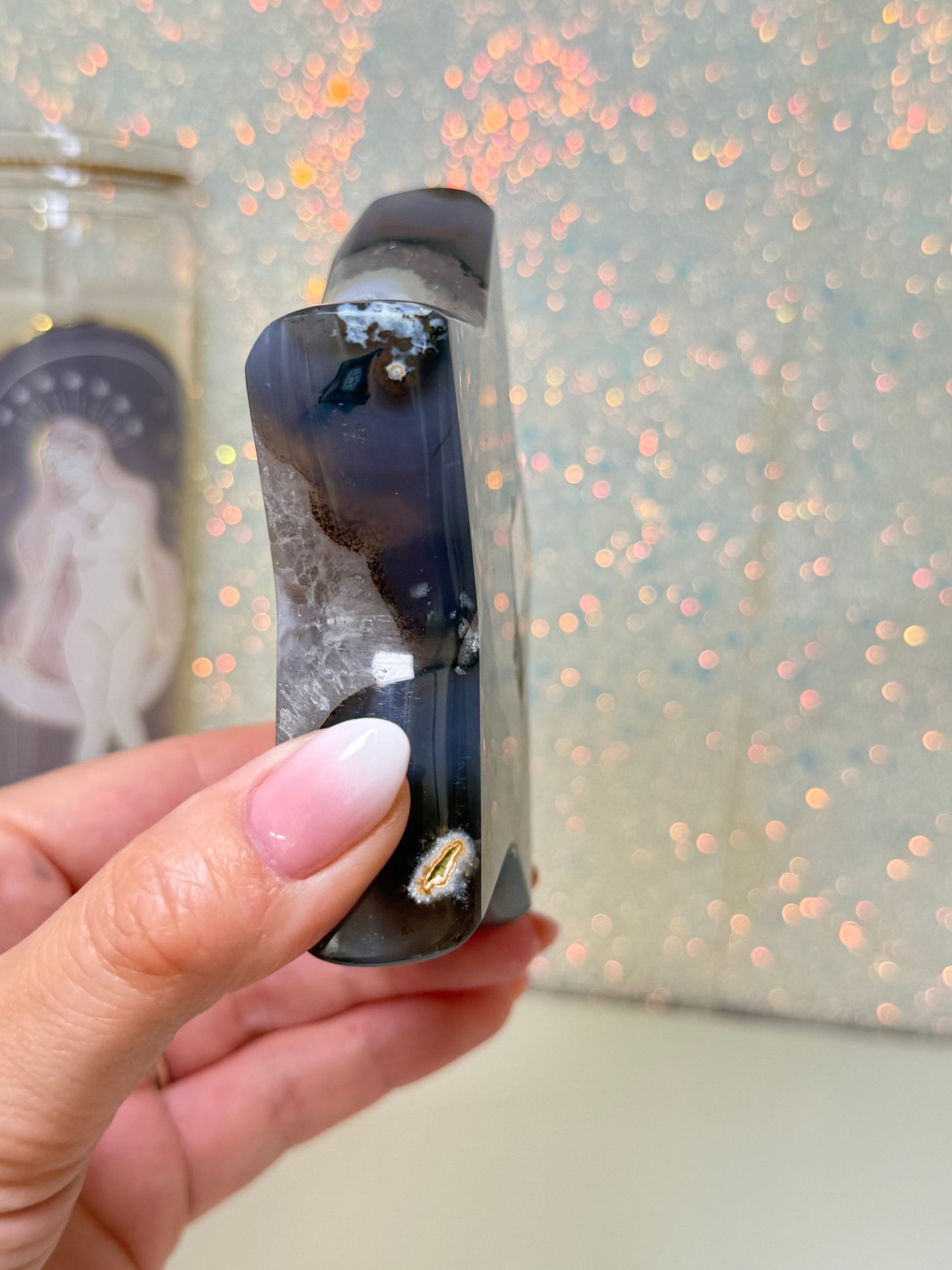 Brazilian Agate Star On Stand