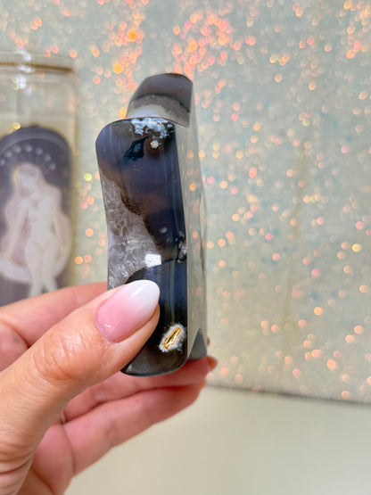 Brazilian Agate Star On Stand