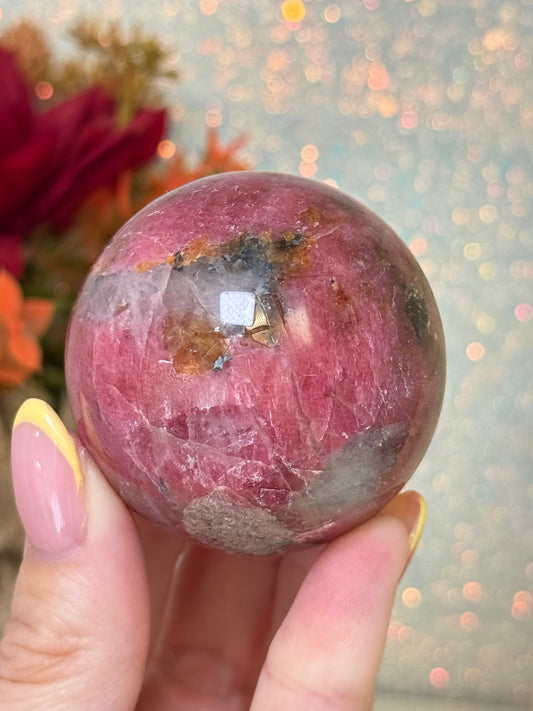 Ice Rhodonite Sphere
