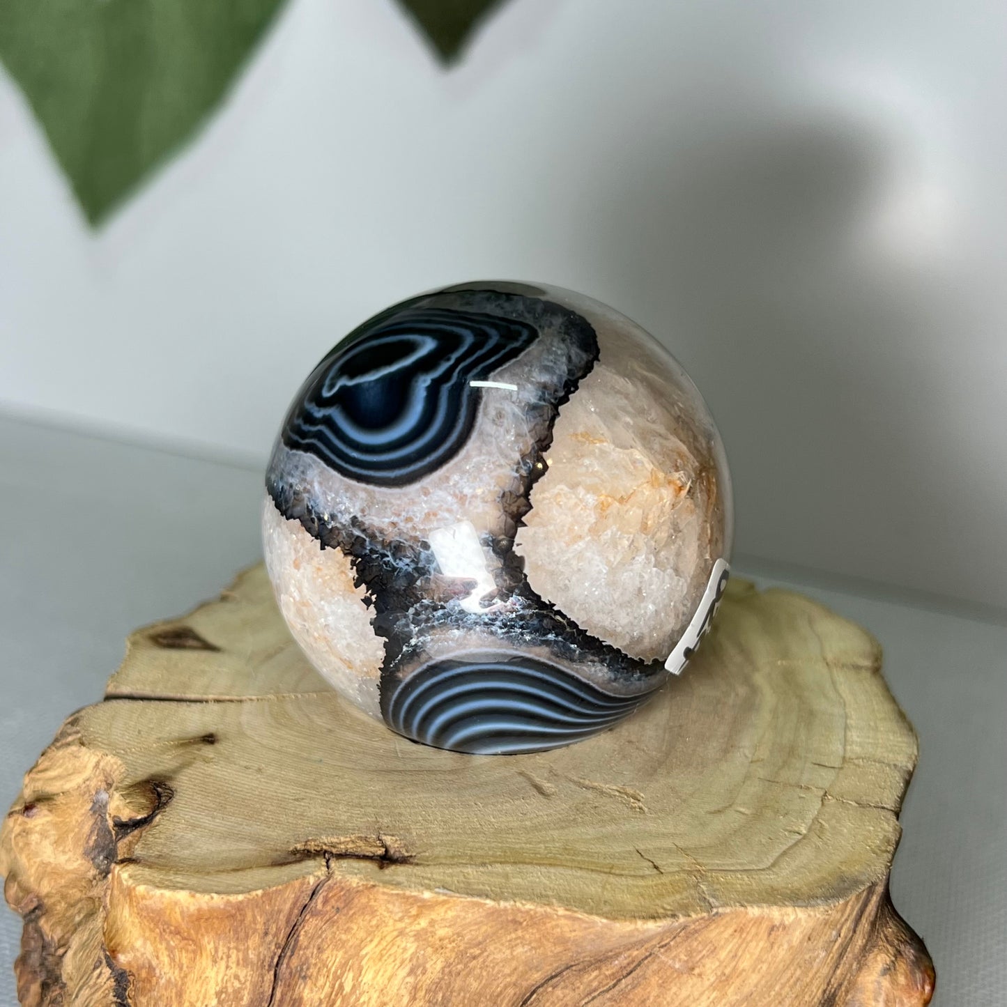 Black Banded Agate Sphere