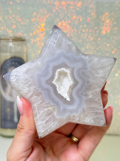 Brazilian Agate Star On Stand