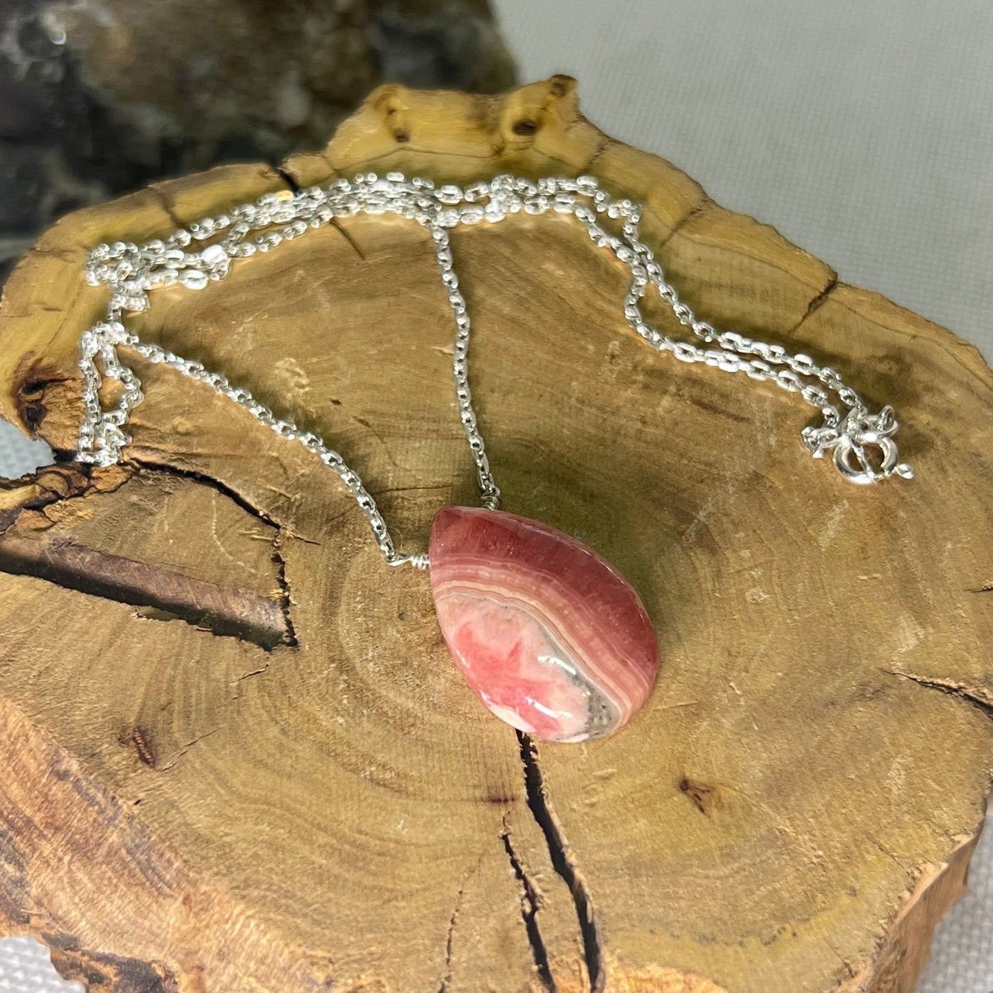 Rhodochrosite Necklace S925