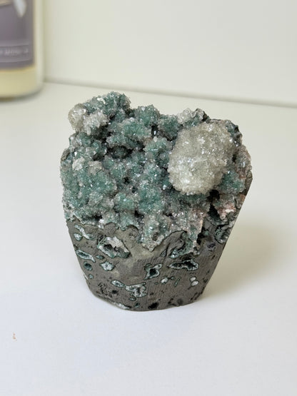 Calcite Coated Green Heulandite