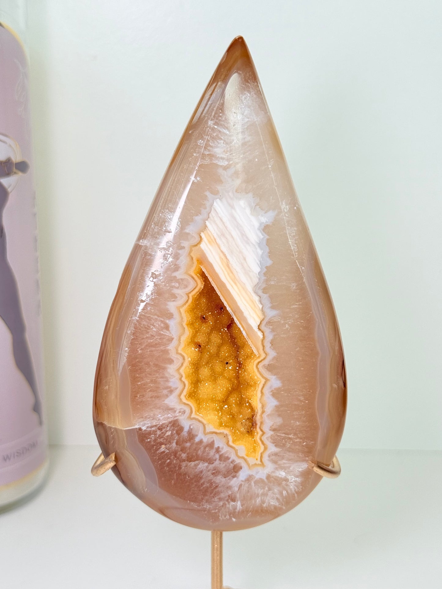 Brazilian Agate Drop With Stand