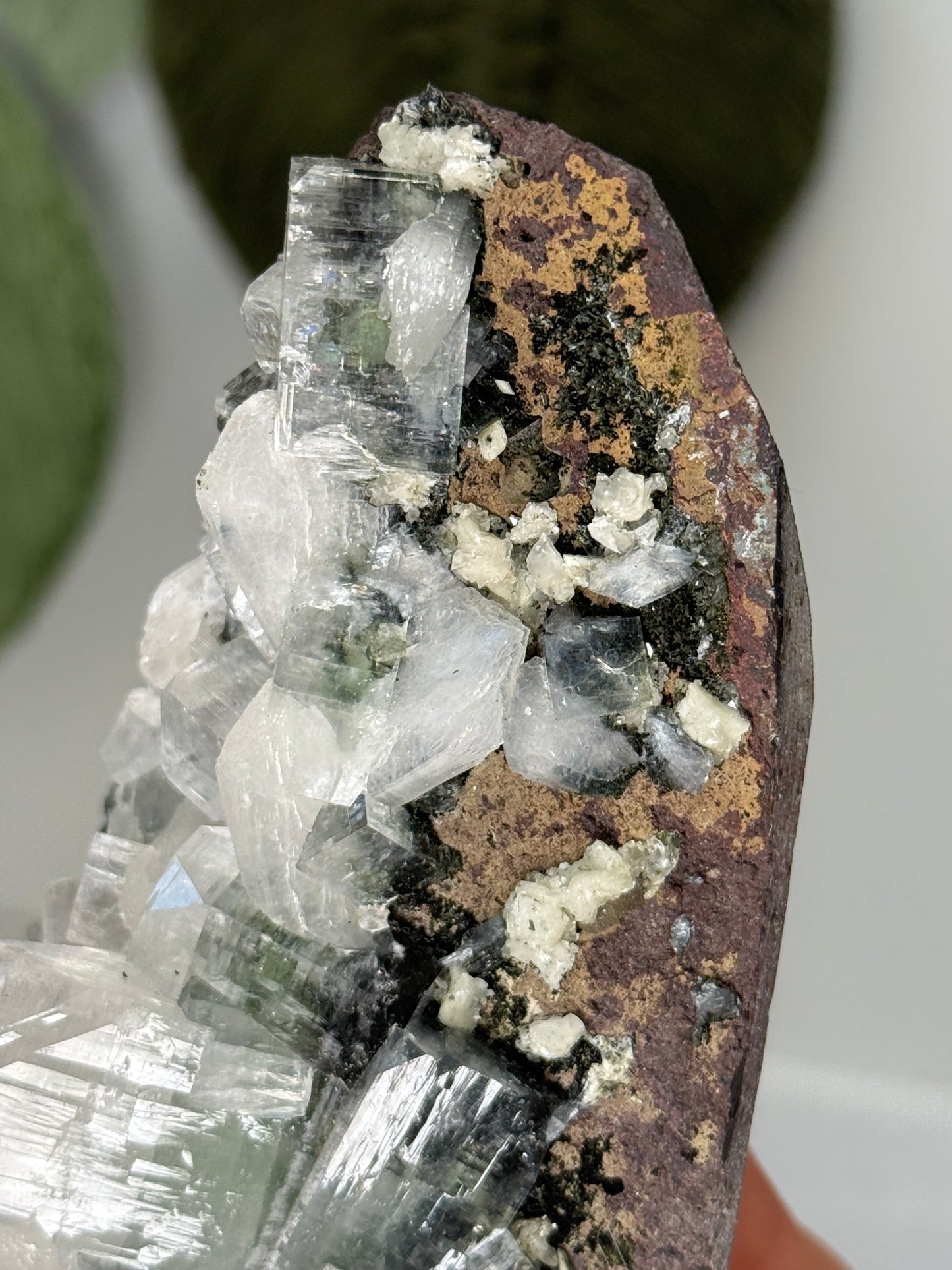 Part Green Apophyllite With Stilbite