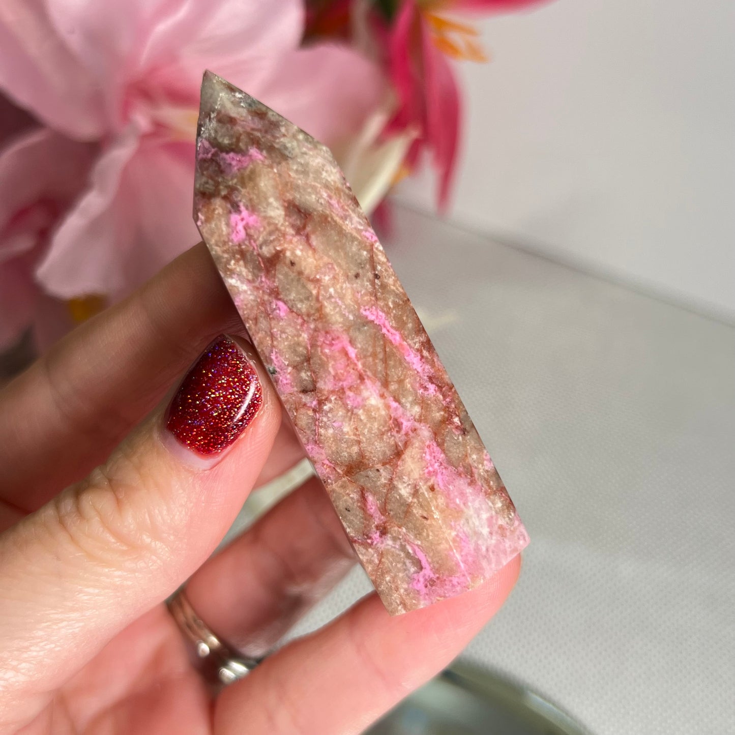 Cobalt Calcite Point