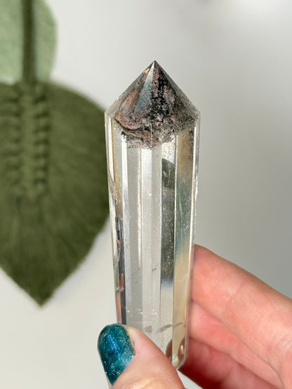 Clear Quartz Vogel Wand With Garden