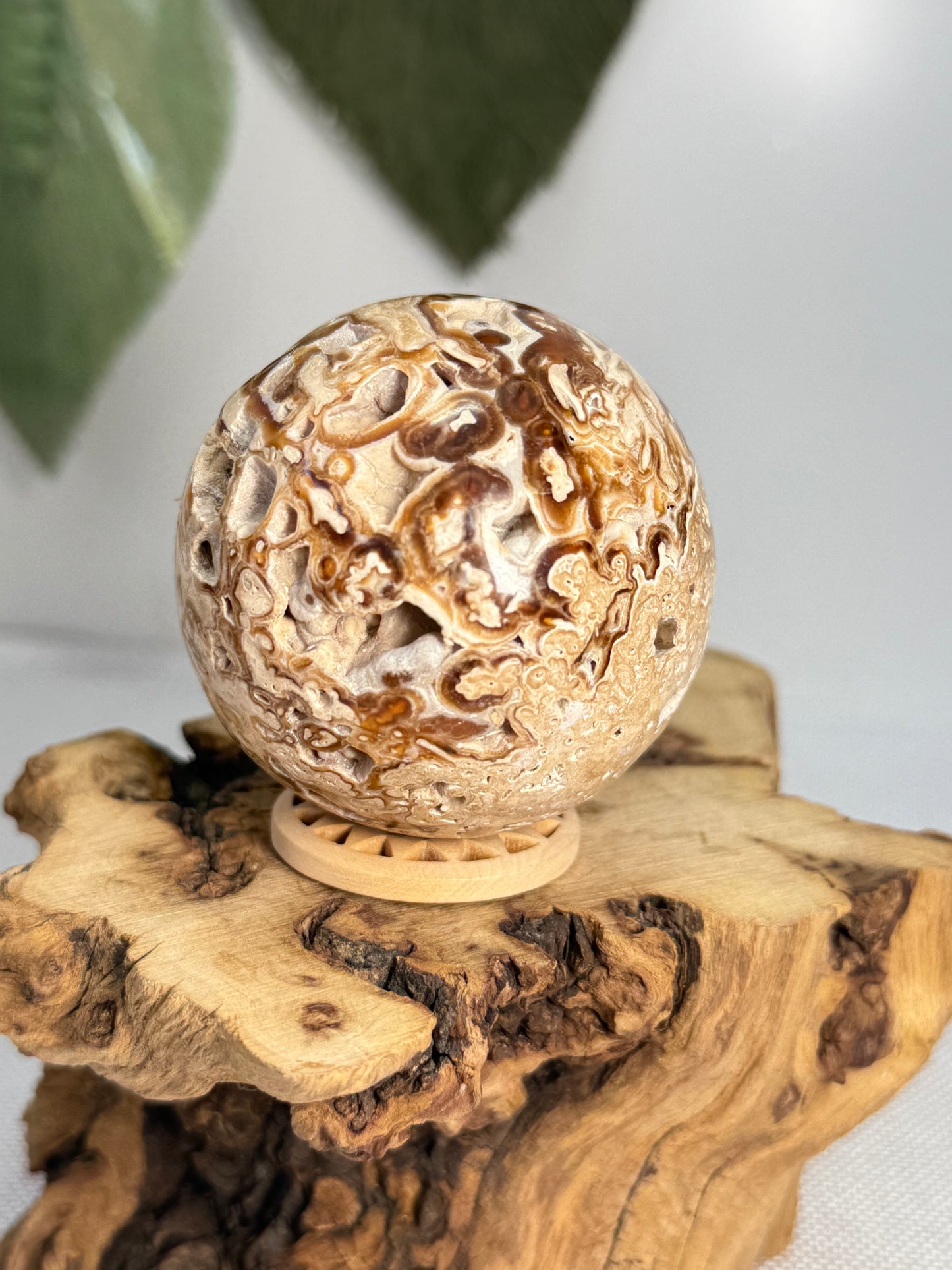 Chocolate Calcite Sphere