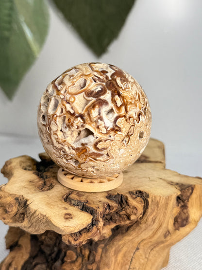 Chocolate Calcite Sphere