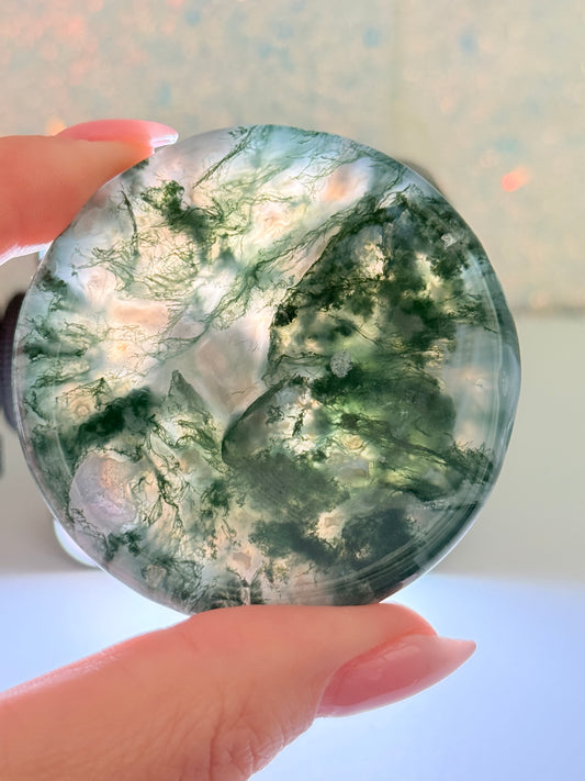 Mini Moss Agate Bowl (B)