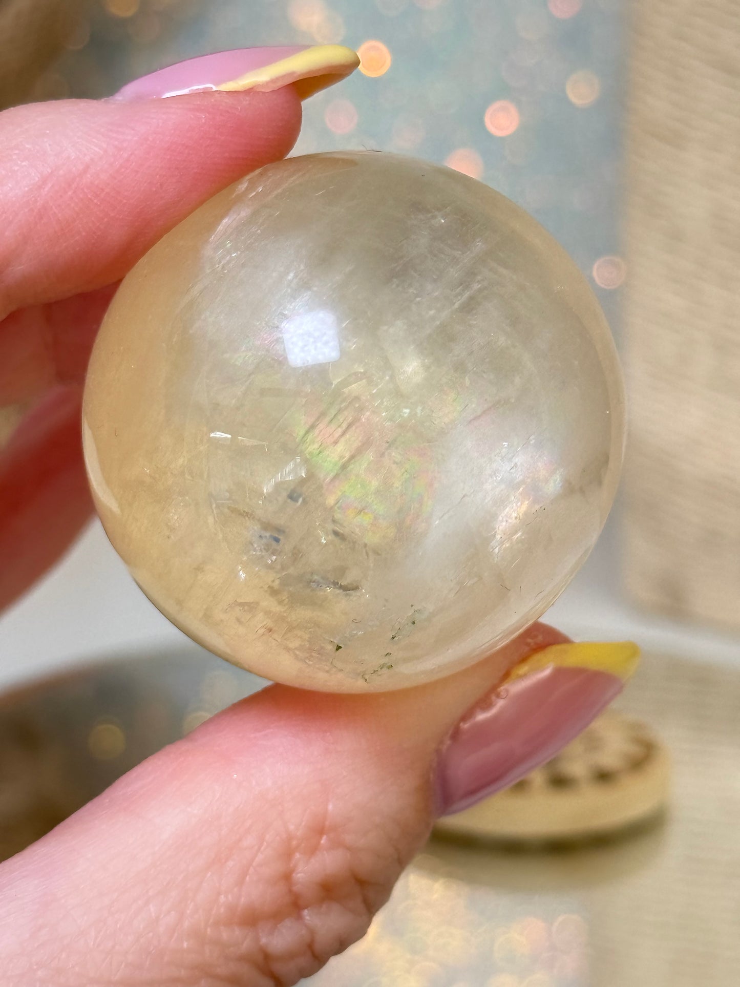 Honey Calcite Sphere