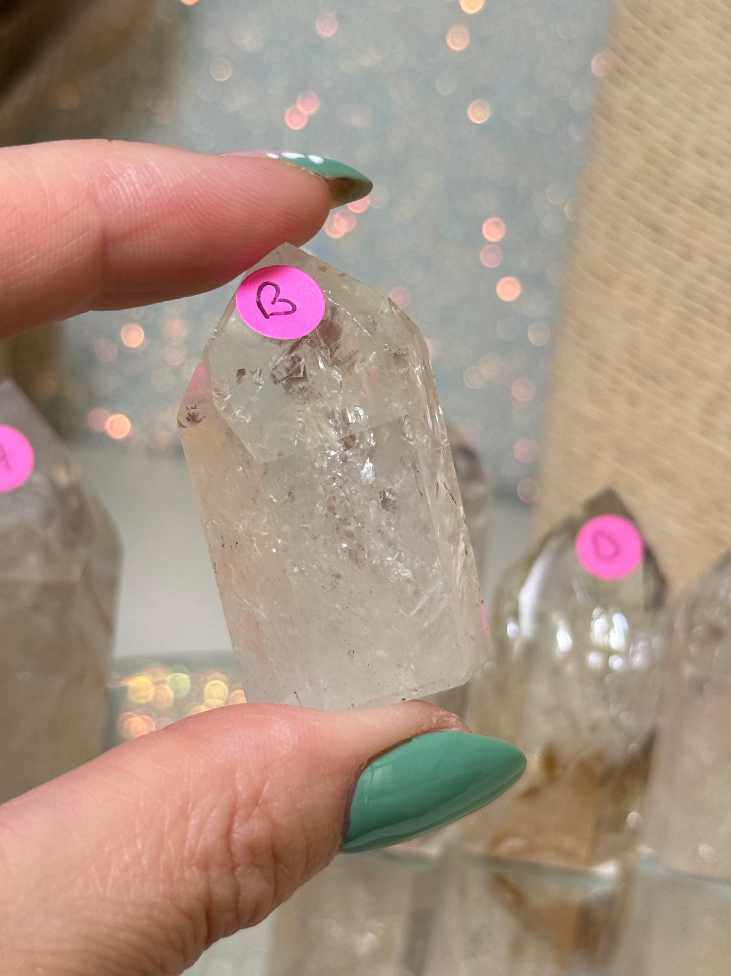 Brazilian Powellite Quartz Point (UV Reactive)