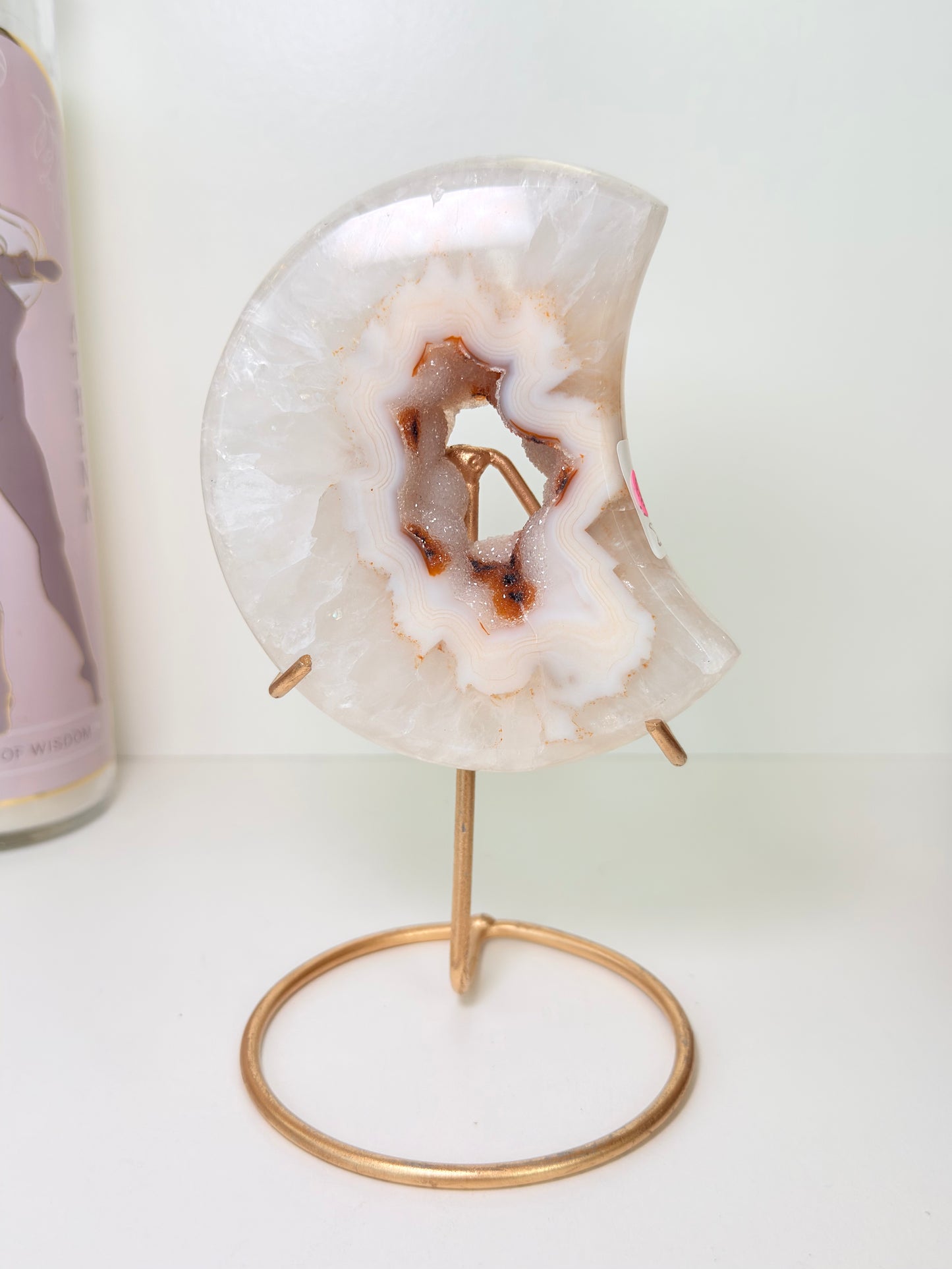 Brazilian Agate Moon On Stand