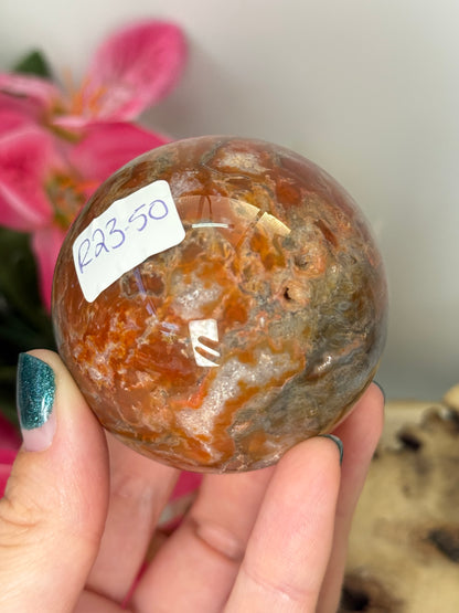 Red Moss Agate Sphere