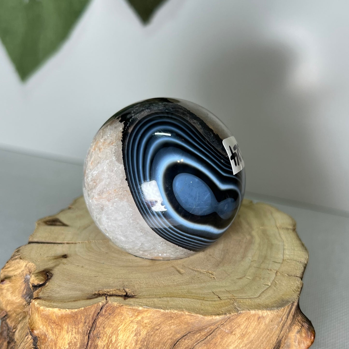 Black Banded Agate Sphere