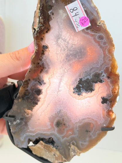 Brazilian Agate Slice On Stand