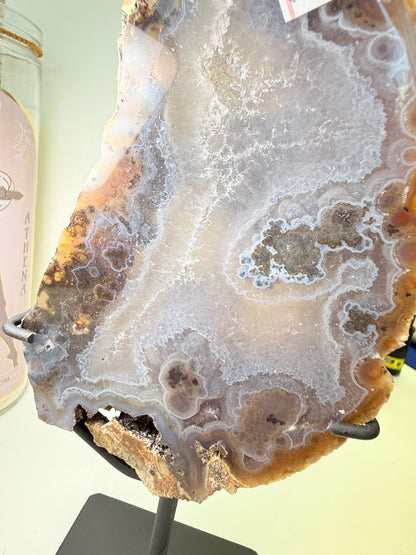 Brazilian Agate Slice On Stand