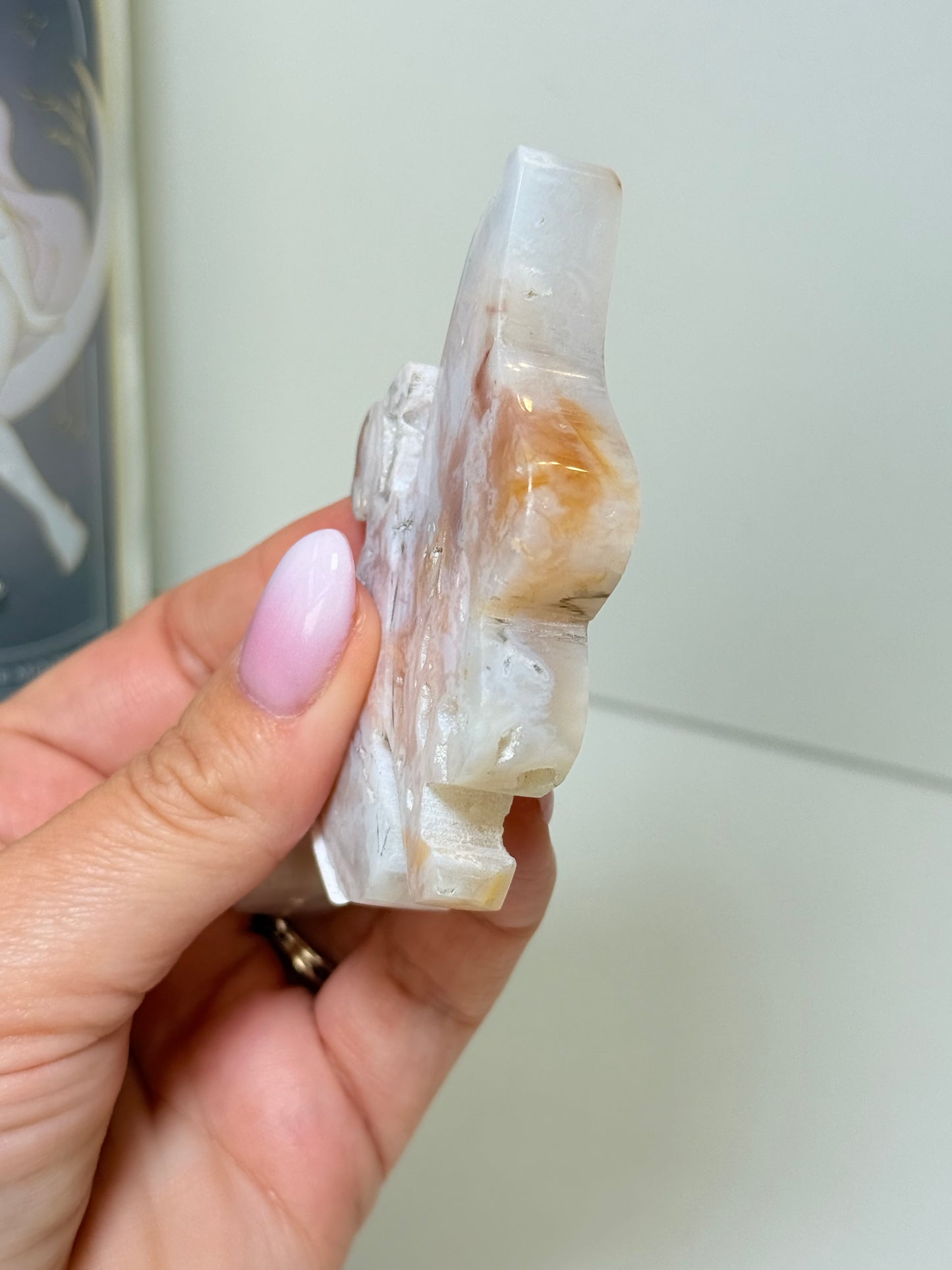 Pink Plume Agate Fairy