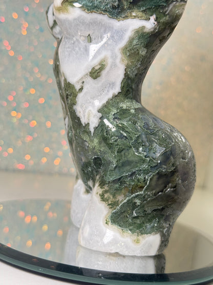 Large Moss Agate Lady Body