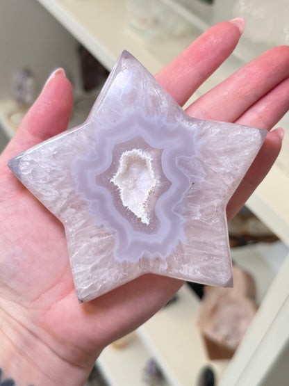 Brazilian Agate Star On Stand