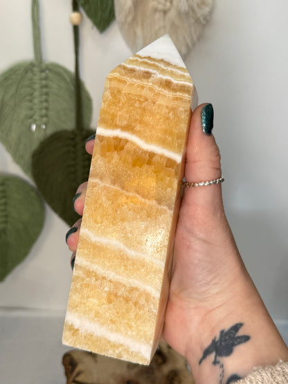 Large Yellow Calcite Tower