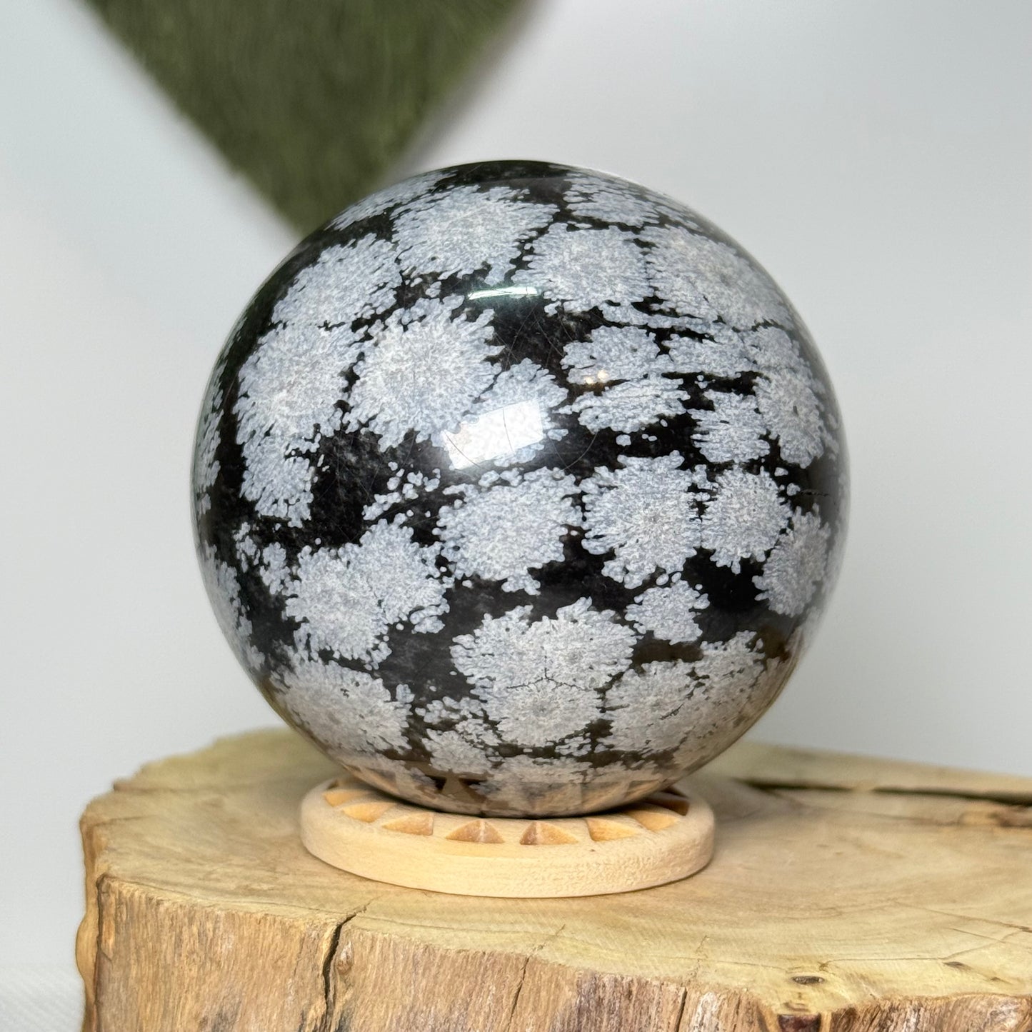 Snowflake Obsidian Sphere