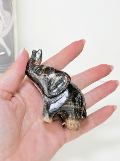 Chocolate Calcite Elephant