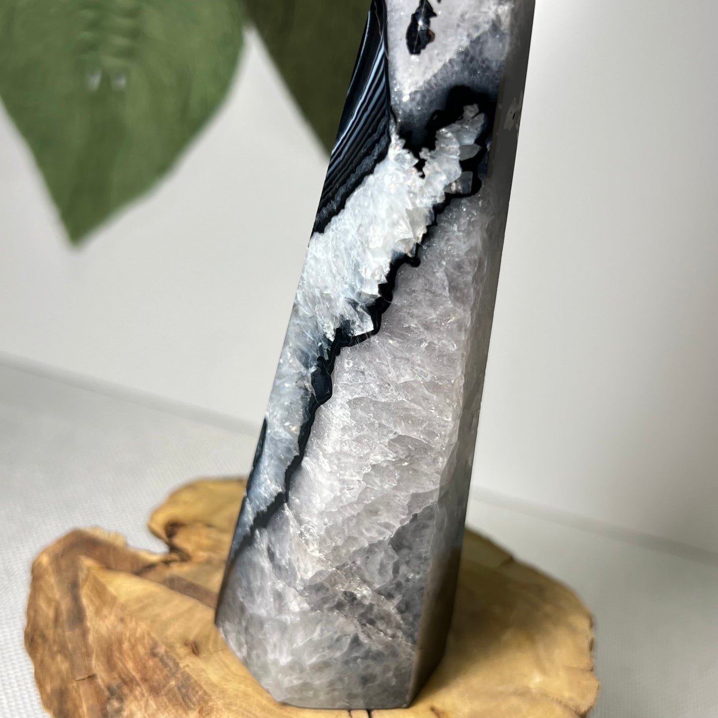 Black Banded Agate Obelisk