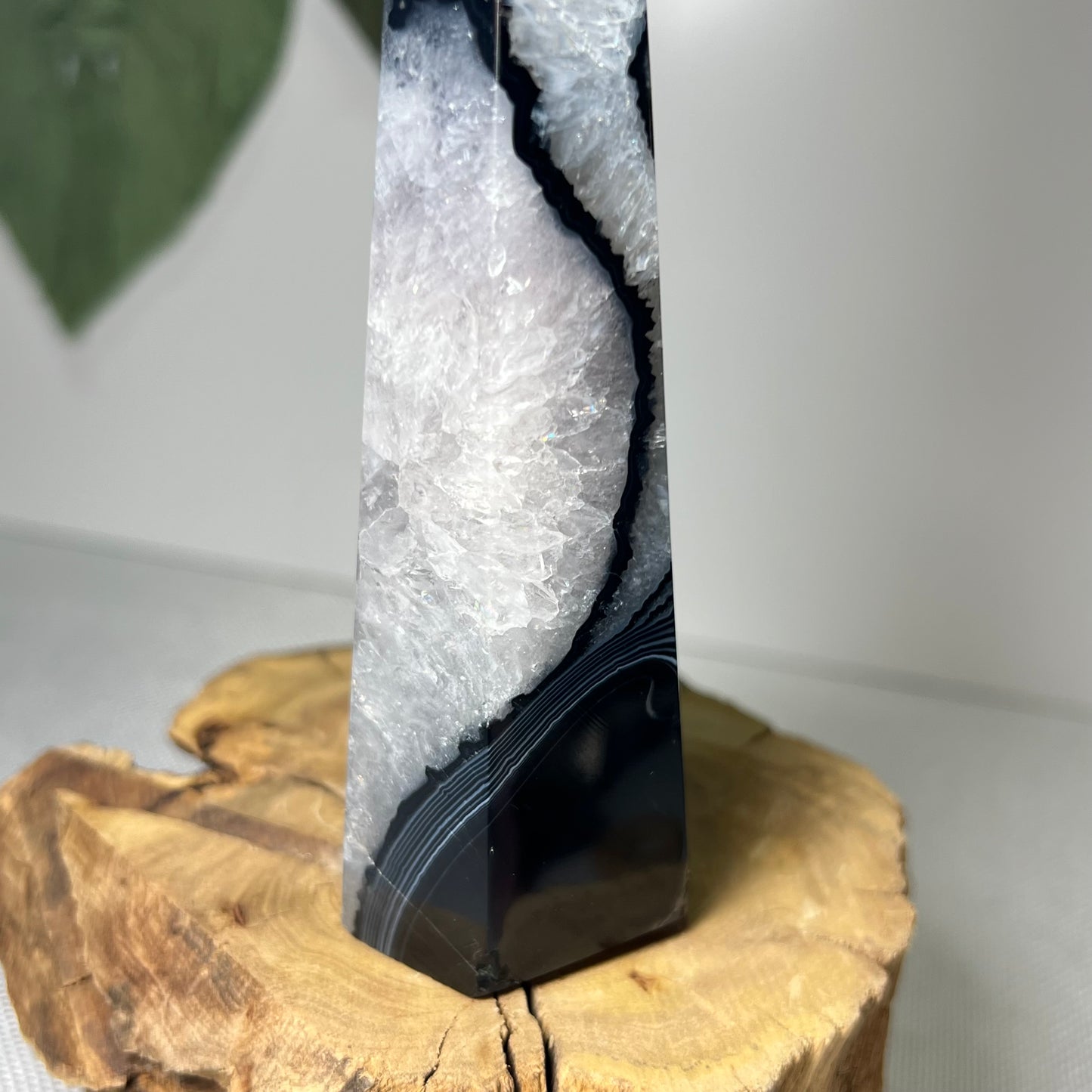 Black Banded Agate Obelisk