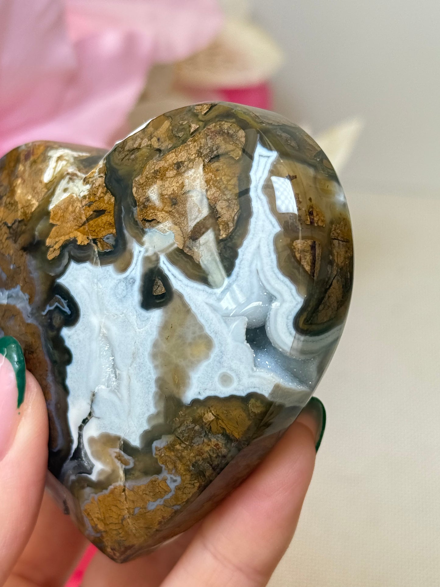 Brecciated Jasper Heart (Indonesia)