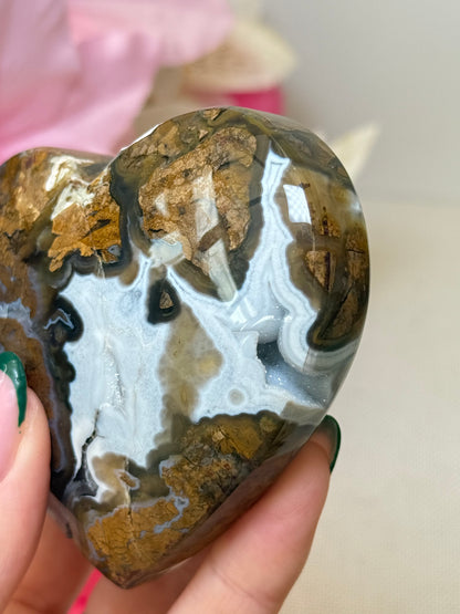 Brecciated Jasper Heart (Indonesia)