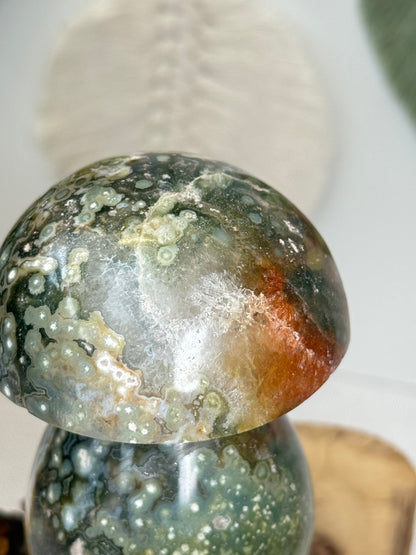 Large Ocean Jasper Mushroom