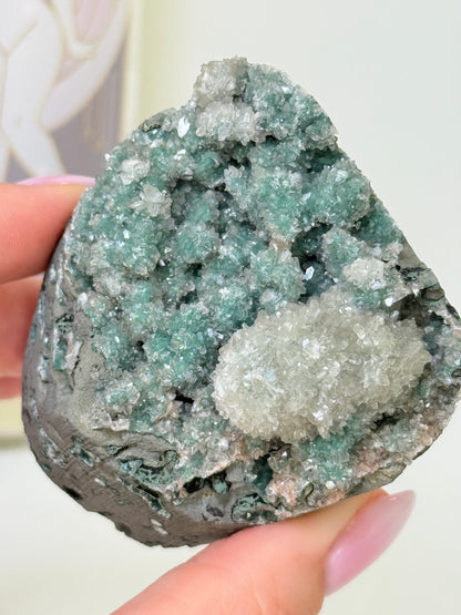 Calcite Coated Green Heulandite