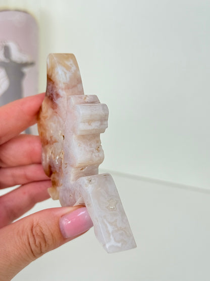 Pink Plume Agate Fairy
