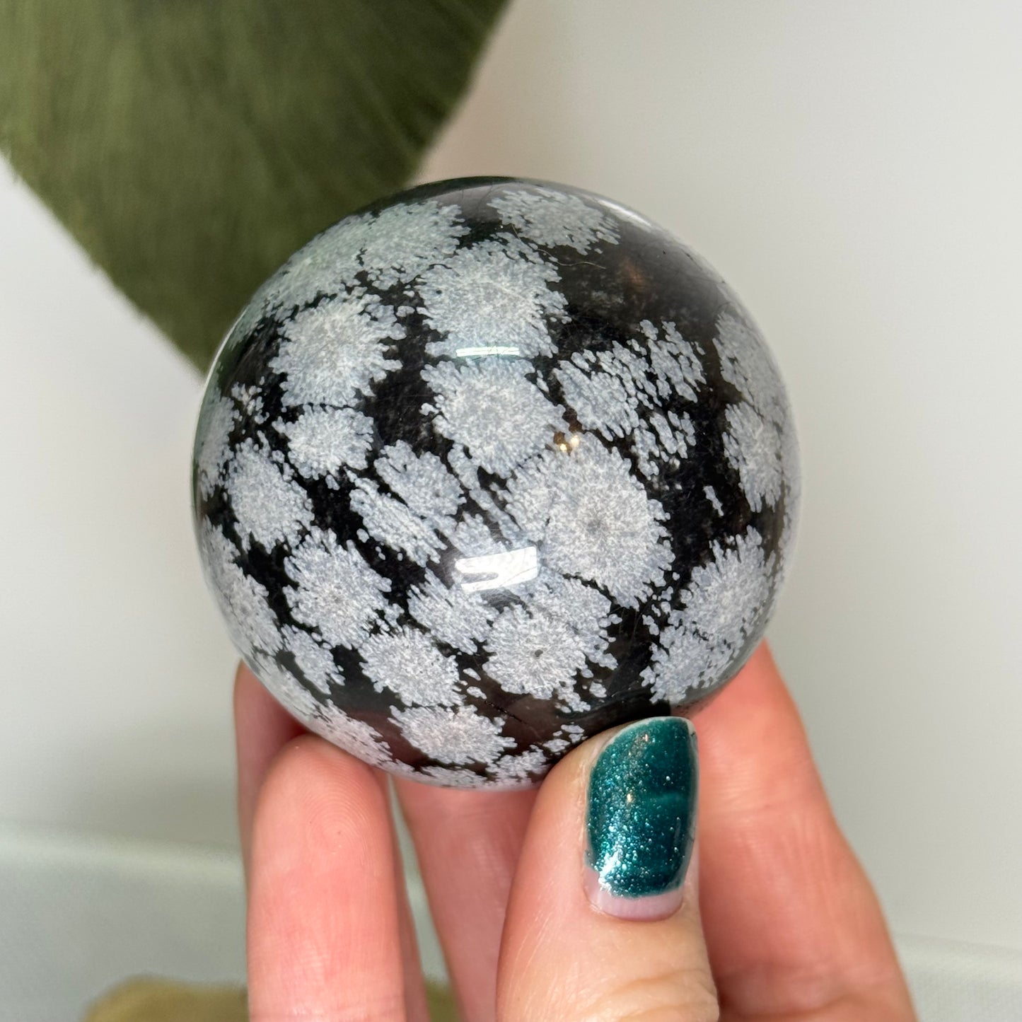 Snowflake Obsidian Sphere