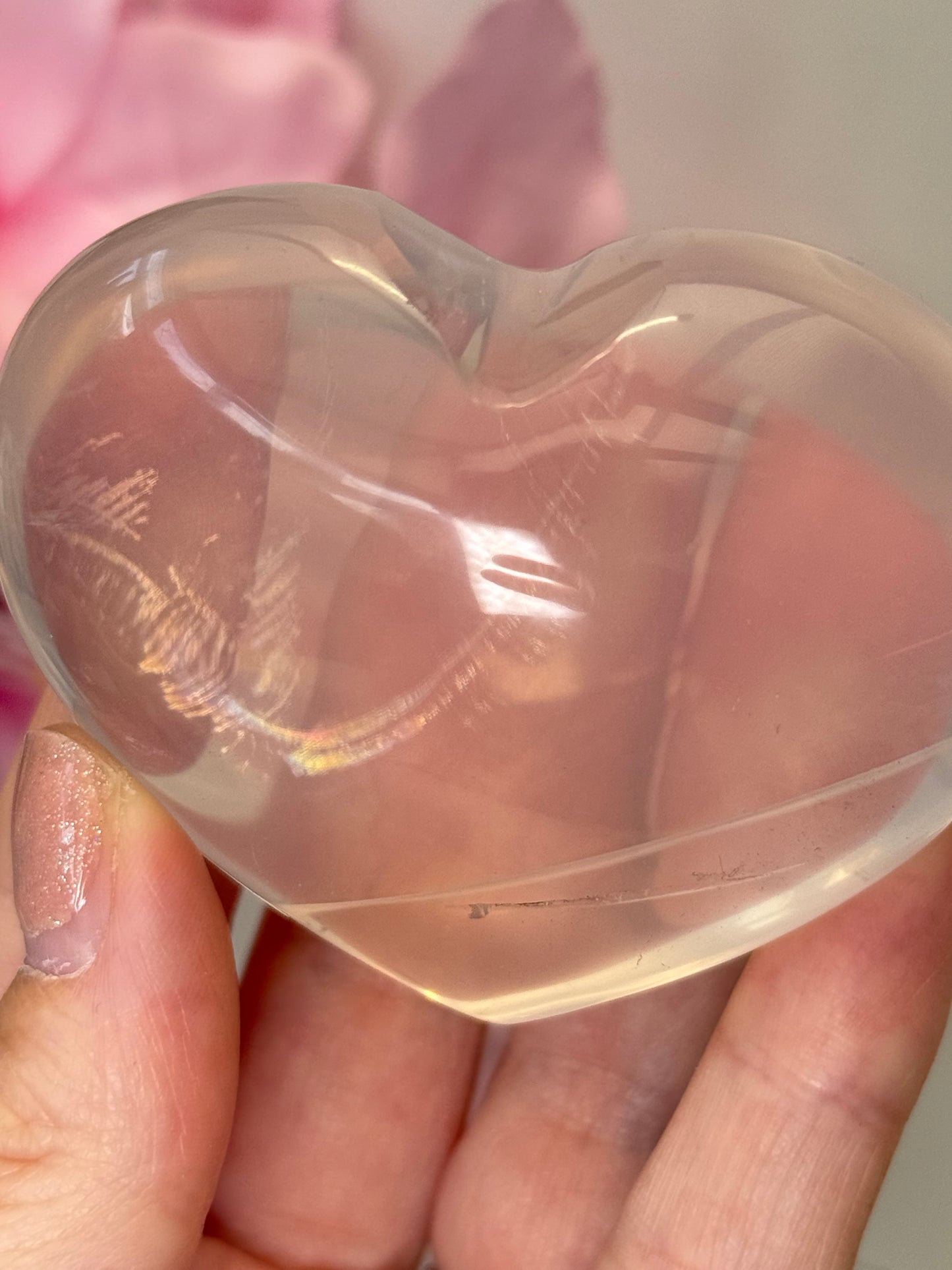 Jelly Rose Quartz Heart