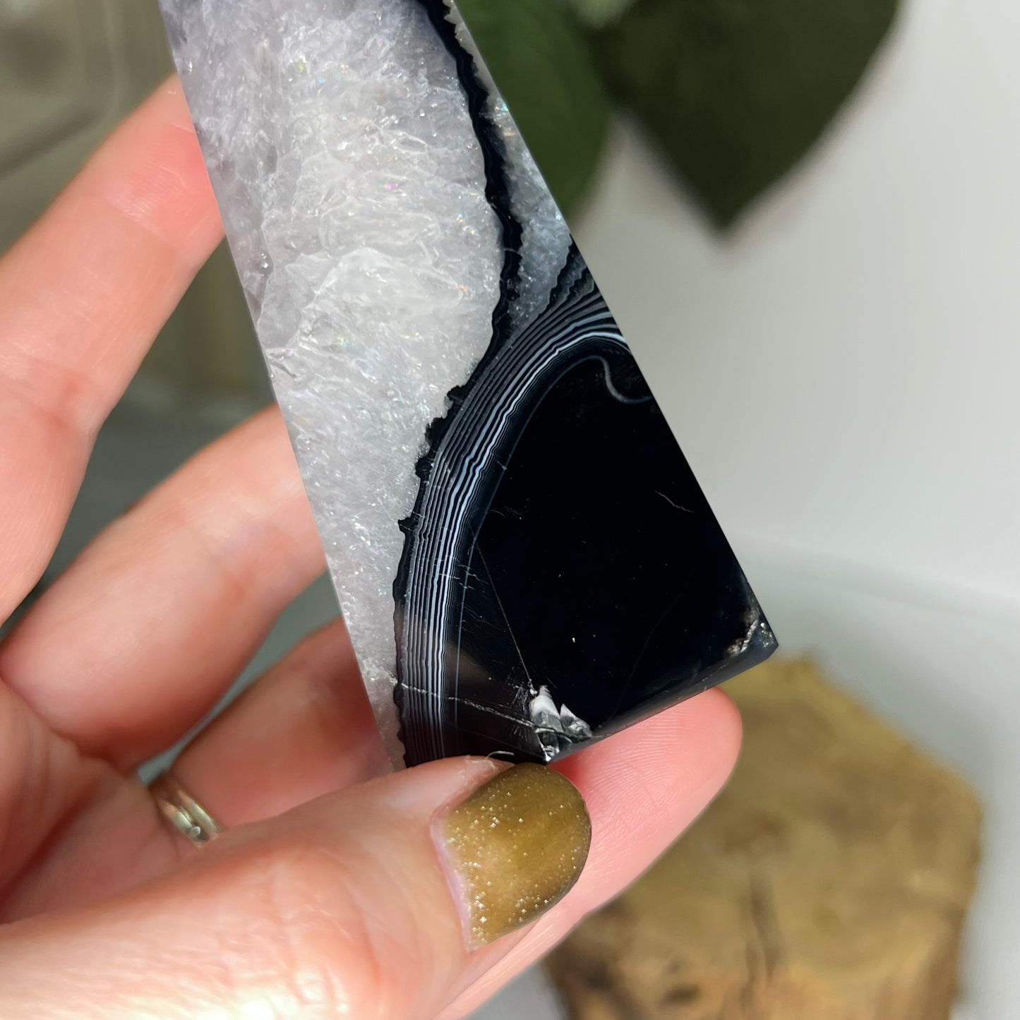 Black Banded Agate Obelisk