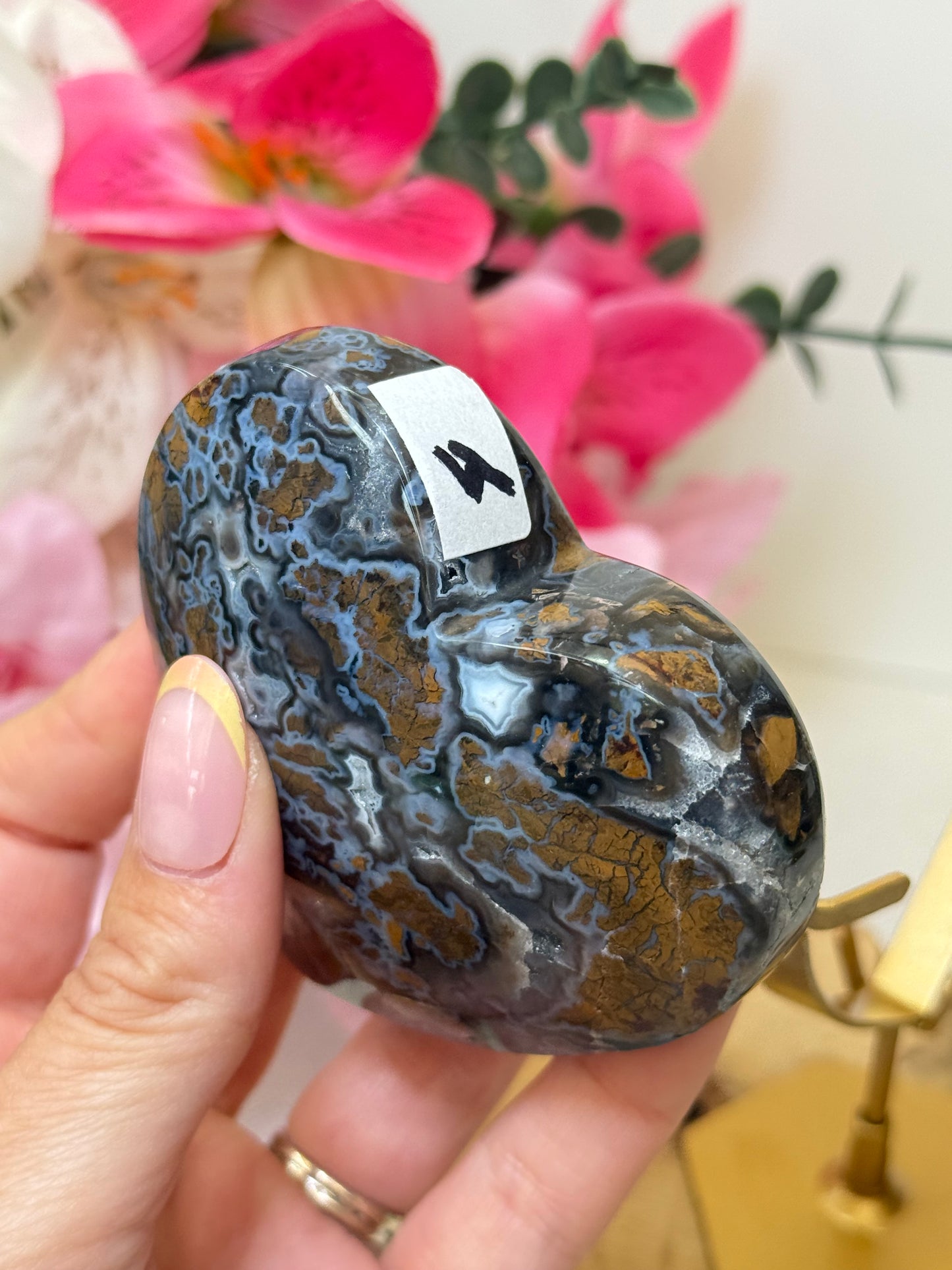 Brecciated Jasper Heart With Stand