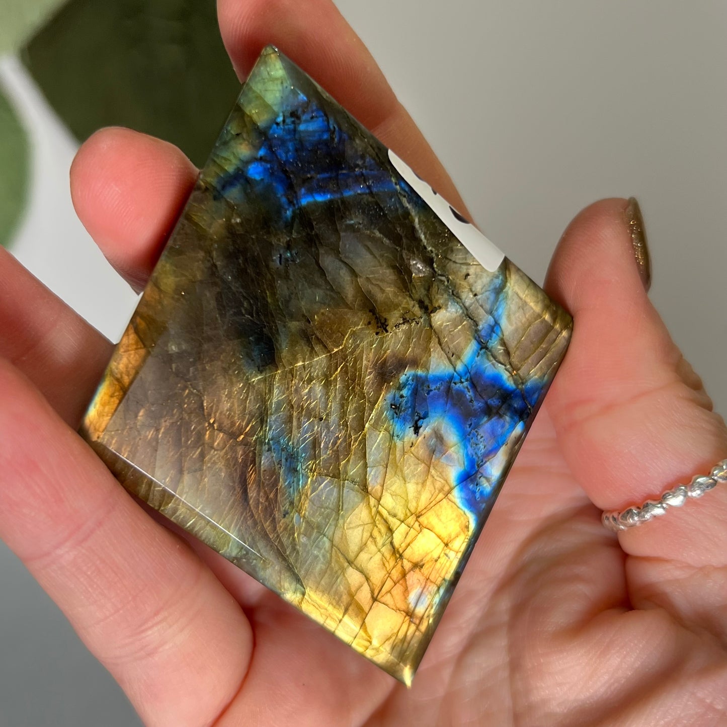 Labradorite Rhombus With Stand