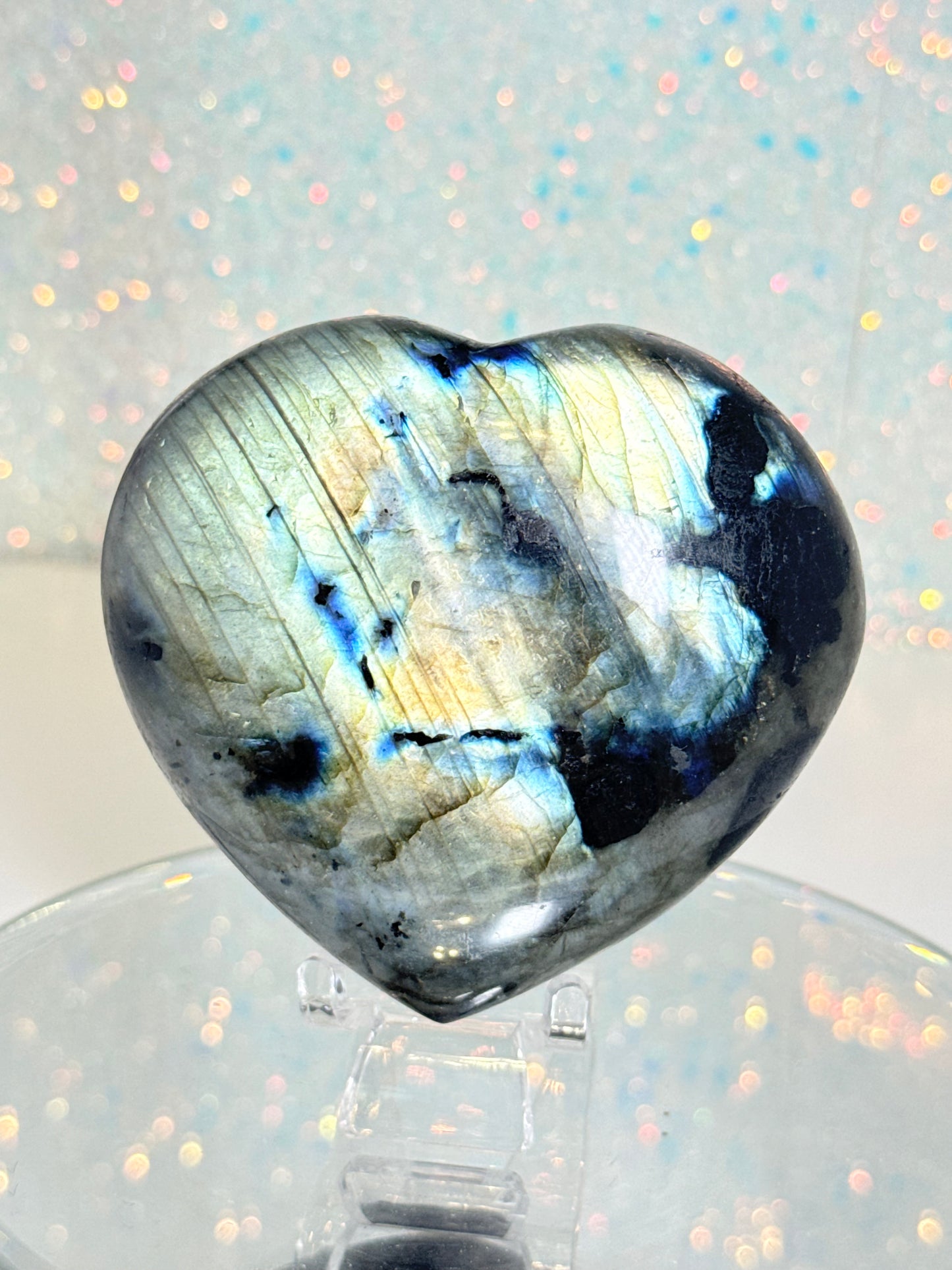 Labradorite Heart
