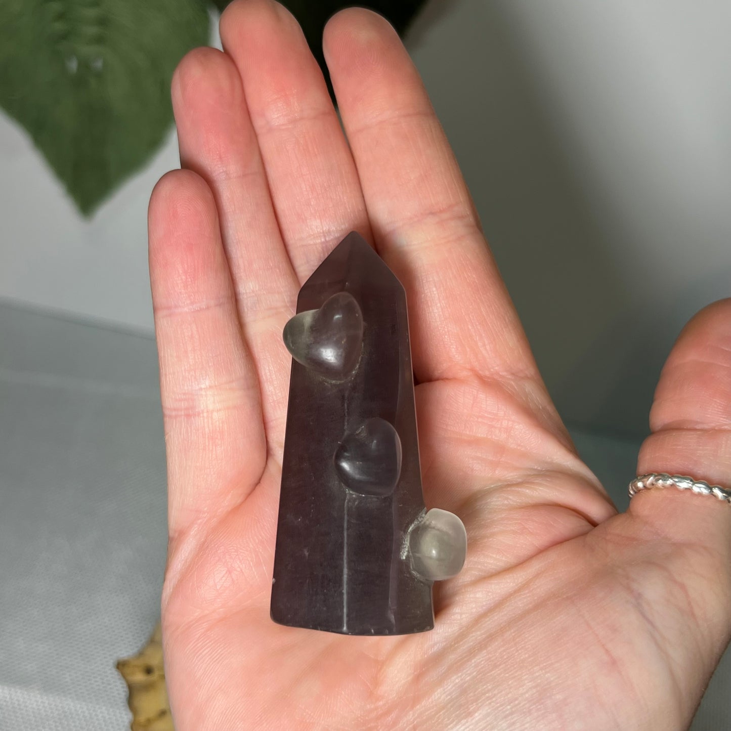 Fluorite Tower With Hearts