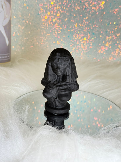 Matte Black Obsidian Cleopatra