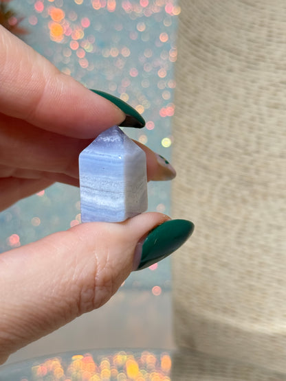 Blue Lace Agate Baby Tower (B)