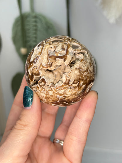 Chocolate Calcite Sphere