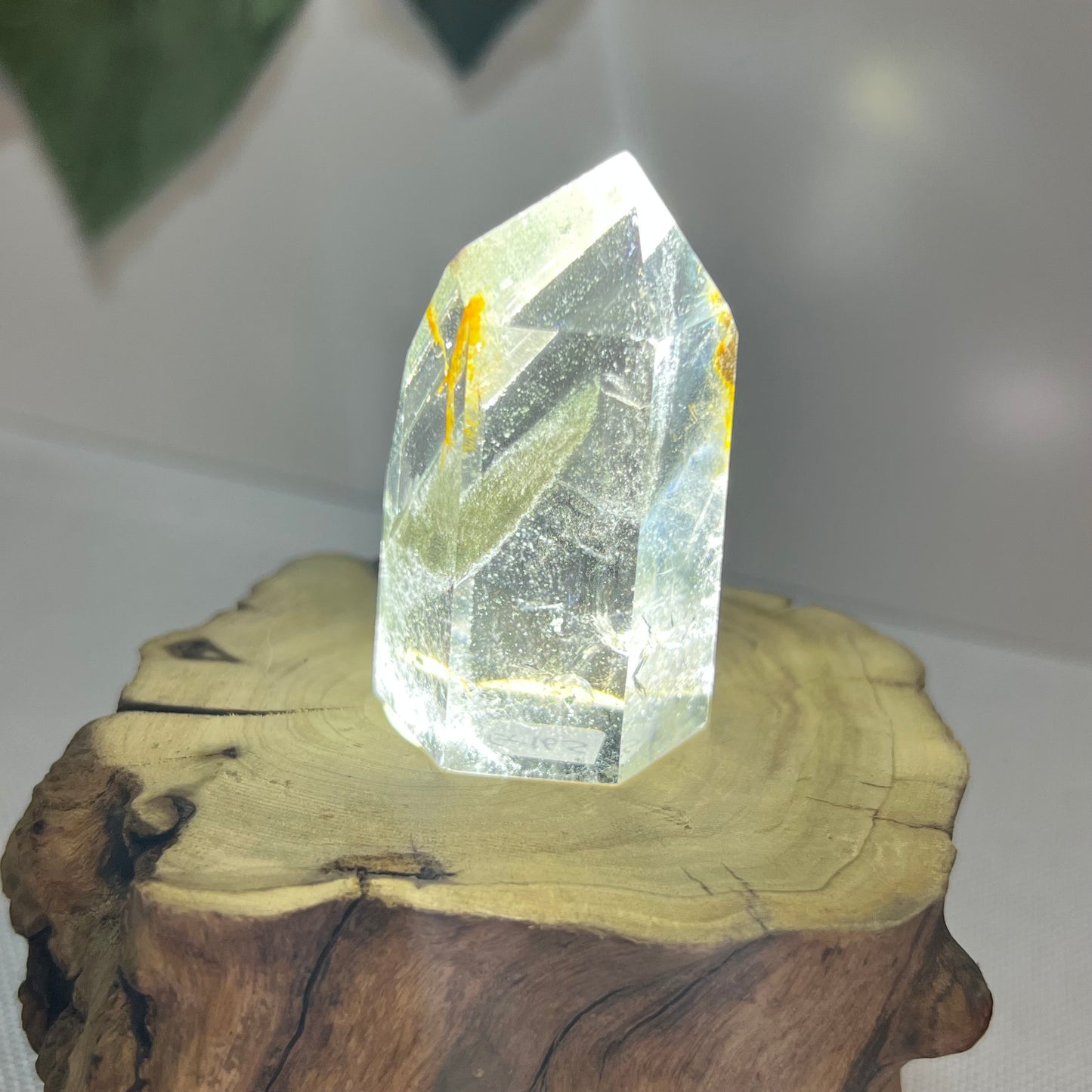 Garden Quartz Point With Golden Healer