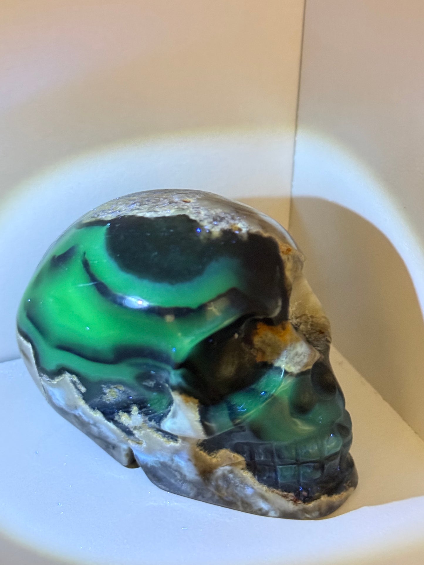 Volcano Agate Skull