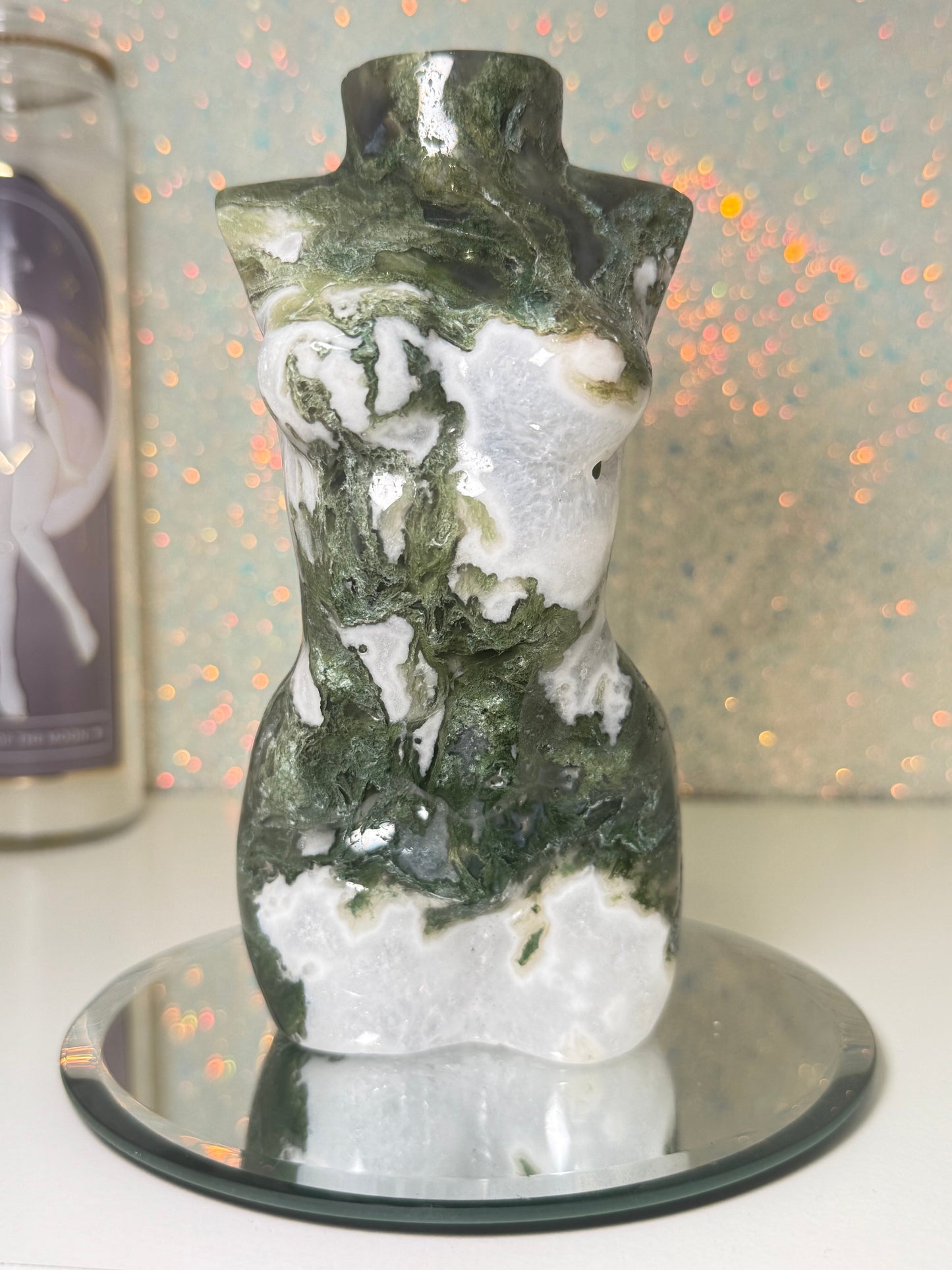 Large Moss Agate Lady Body