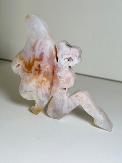 Pink Plume Agate Fairy